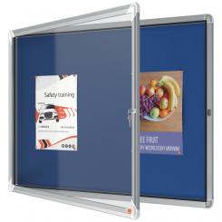 Vitrina NOBO Premium Plus de fondo de fieltro 8xA4, azul