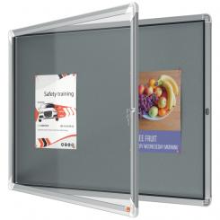 Vitrina NOBO Premium Plus de fondo de fieltro 8xA4, gris