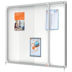 Vitrina NOBO Premium Plus de puerta corredera fondo magnético 15 x A4 hojas