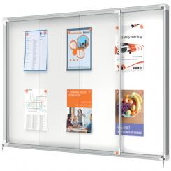 Vitrina NOBO Premium Plus de puerta corredera fondo magnético 18 x A4 hojas
