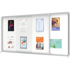 Vitrina NOBO Premium Plus de puerta corredera fondo magnético 27 x A4 hojas