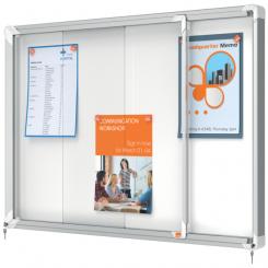 Vitrina NOBO Premium Plus de puerta corredera fondo magnético 8 x A4 hojas