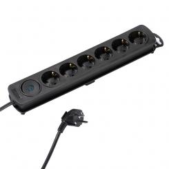 Vivanco 37648 base múltiple 1,4 m 6 salidas AC Interior Negro