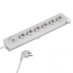 Vivanco KOMFORT base múltiple 1,4 m 6 salidas AC Interior Blanco