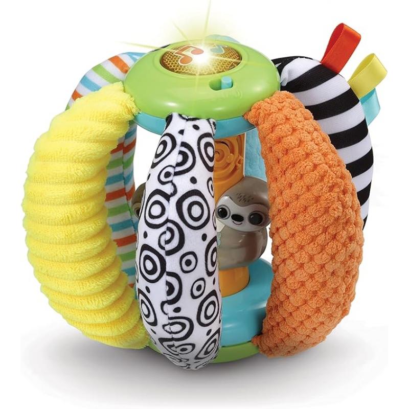 VTech - Bola sensorial Asas de colores y texturas, Pelota interactiva, Juguete para bebés +6 meses