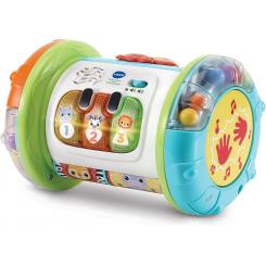 VTech - Rodillo mágico interactivo 3 en 1, Juguete multiactividades para bebés +6 meses, Tambor, Piano y Centro de actividades, Aprende música, Enseña vocabulario básico, Versión ESP
