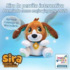 VTech - Sira la perrita interactiva, Suave Animal de Peluche Que fomenta la conversación y Repite lo Que Dices