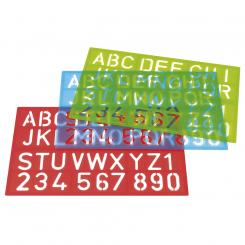 Westcott Plantilla Letras/Numeros 40mm Color Surt