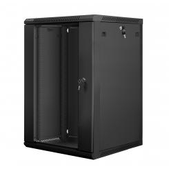 Lanberg WF01-6618-10B armario rack 18U Bastidor de pared Negro