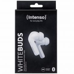 Intenso White Buds T302A Auriculares True Wireless Stereo (TWS) Dentro de oído Llamadas/Música/Deporte/Uso diario USB Tipo C Bluetooth Blanco
