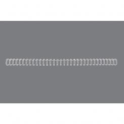 WIRE GBC Nº5 (7.9 mm) (Caja 100), blanco (canutillo WIRE Paso 3:1, 34 anillas)