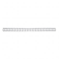 WIRE GBC Nº5 (7.9 mm) (Caja 100), plata  (canutillo WIRE Paso 3:1, 34 anillas)