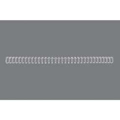 WIRE GBC Nº8 (12.7 mm) (Caja 100), blanco (canutillo WIRE Paso 3:1, 34 anillas)