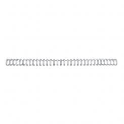 WIRE GBC Nº8 (12.7 mm) (Caja 100), plata  (canutillo WIRE Paso 3:1, 34 anillas)