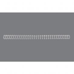 WIRE GBC Nº9 (14.3 mm) (Caja 100), blanco (canutillo WIRE Paso 3:1, 34 anillas)