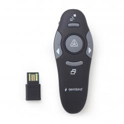 Gembird Wireless presenter with laser pointer indicador 660 nm 10 m Negro