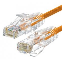 WP WPC-PAT-6AU005O-S cable de red Naranja, Transparente 0,5 m Cat6a U/UTP (UTP)