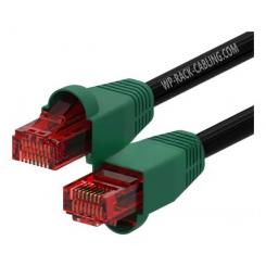 WP WPC-PAT-6U010BL-O cable de red Negro, Verde, Rojo 1 m Cat6 U/UTP (UTP)