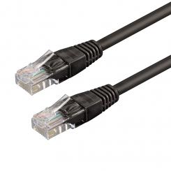WP WPC-PAT-6U030BL cable de red Negro 3 m Cat6 U/UTP (UTP)