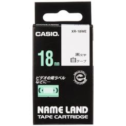 Casio XR-18WE cinta para impresora de etiquetas Negro sobre blanco