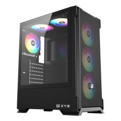 XYZ AIRONE 300 X, TORRE GAMING,MESH, ALTO FLUJO AIRE, 6x VENTILADORES, TYPO C, ATX, NEGRA