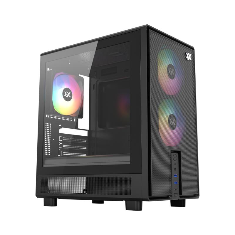 xyz-atom-cristal-templado-malla-3x-pulsar-120mm-a-rgb-pwm-tipo-c-m-atx-negra