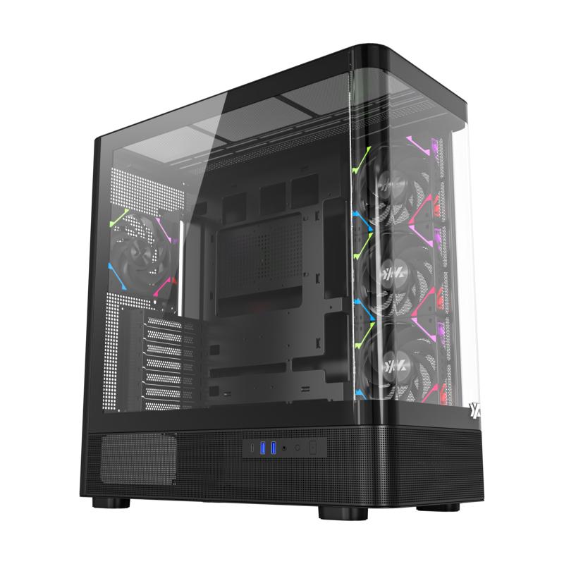 xyz-quantum-torre-gaming-a-rgb-4x-ventiladores-pwm-btf-cristal-curvo-tipo-c-atx-negra