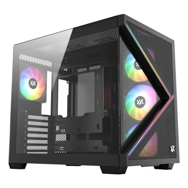 xyz-qubex-torre-gamingdual-chamber-4x-ventiladores-a-rgb-mesh-dual-btf-typo-c-atx-negra