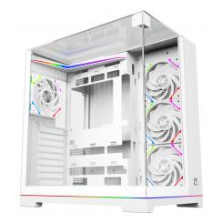 XYZ TESSERACT A-RGB, TORRE GAMING, 4x VENTILADORES, 3D ULTRA-PANORAMICO,BTF, TYPO C, ATX, BANCA