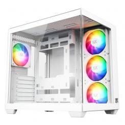 XYZ TESSERACT X, TORRE GAMING,DUAL CHAMBER, 7x VENTILADORES, CRISTAL,BTF, TYPO C, ATX, BLANCA