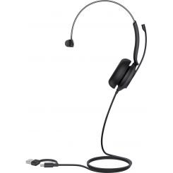 Yealink UH35 Mono Teams USB-C/A Auriculares Alámbrico Diadema Llamadas/Música USB Type-C / USB Type-A Negro