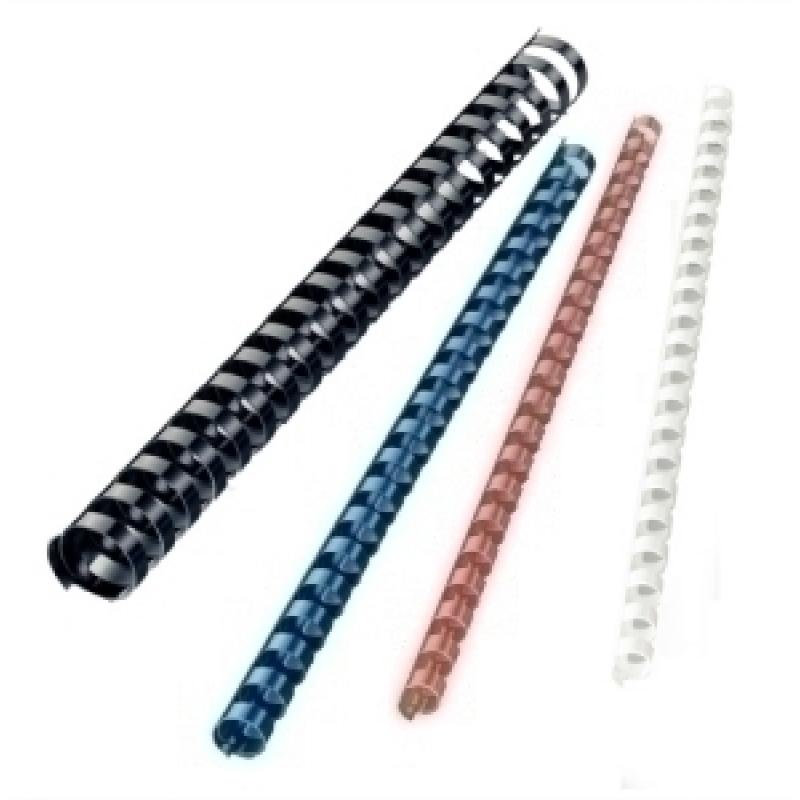 YOSAN Canutillo Plastico 21 Anillas Paso Us Blanco 14 Mm Caja De 100