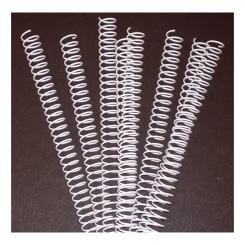 YOSAN Espiral Metalica Paso 64 (5:1) Blanco  32 M/M, caja de 50 uds.
