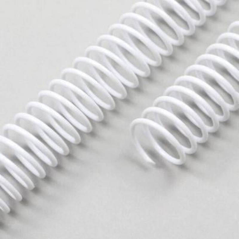 YOSAN Espiral Metalica Paso 64 (5:1) Blanco 40 M/M, caja de 25 uds.