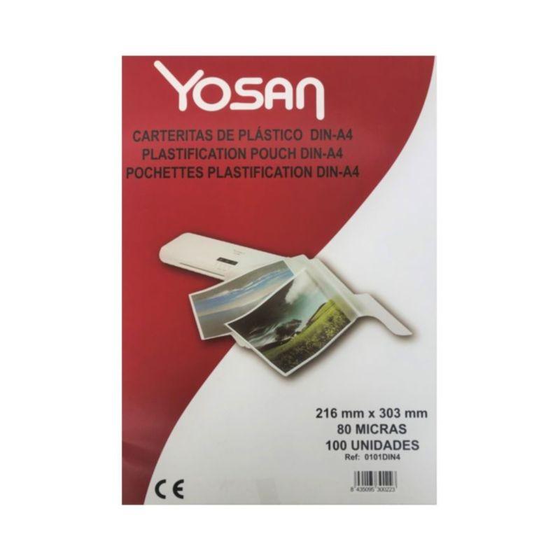 YOSAN Fundas de plastificar A4, brillo 216 X 303, 175 micras, paquete 100 uds.