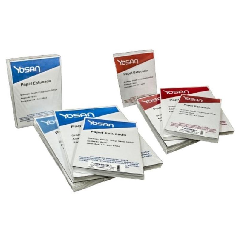 YOSAN PAPEL ESTUCADO SRA3 320X450 200GR PAQUETE 250H BLANCO MATE