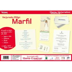 YOSAN Papel verjurado 32x45 marfil, 250 grs, 100 pliegos
