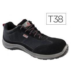 Zapatos De Seguridad DELTAPLUS Asti Piel De Serraje Afelpado Suela De Composite Negro Talla 38