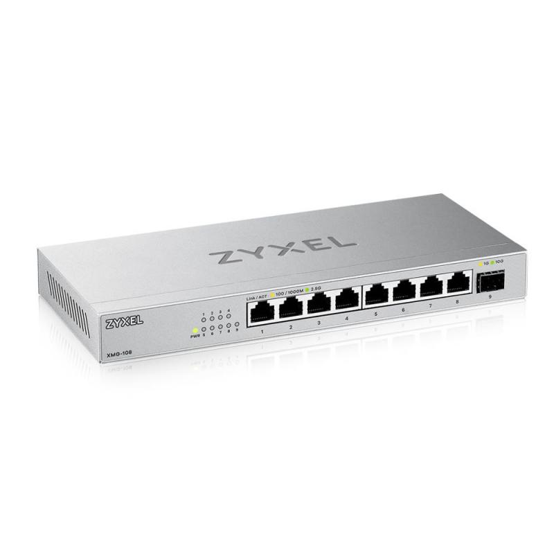 zyxel-xmg-108-no-administrado-25g-ethernet-100-1000-2500-plata