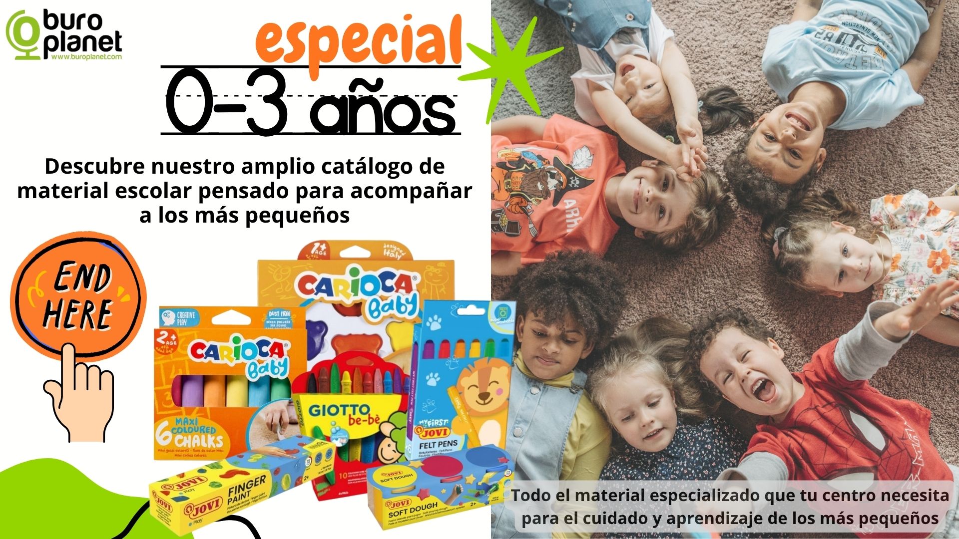 Especial material escolar 0-3 años