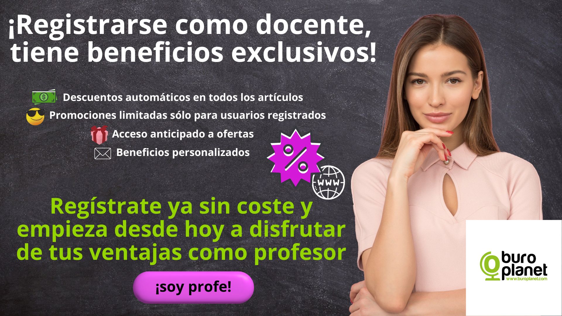 Registrarse como docente tiene ventajas exclusivas